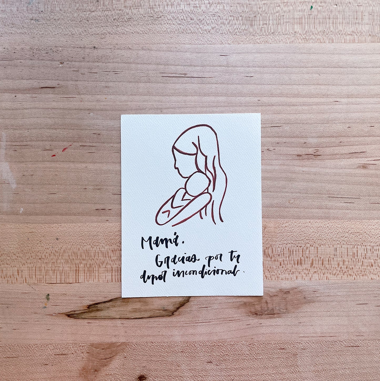 Mamá, Incondicional amor- Printed Postcard