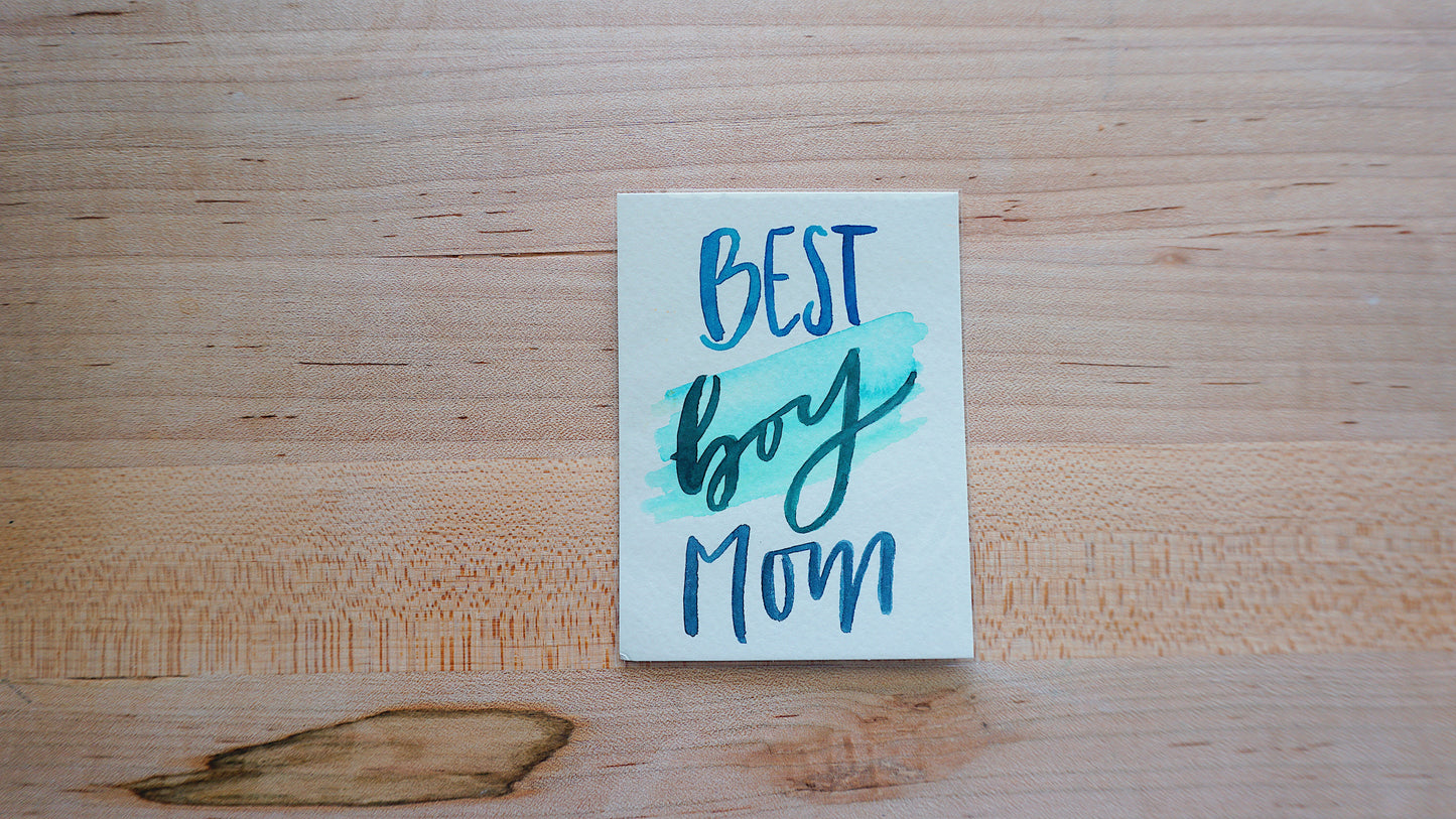 Best Boy Mom - Postcard