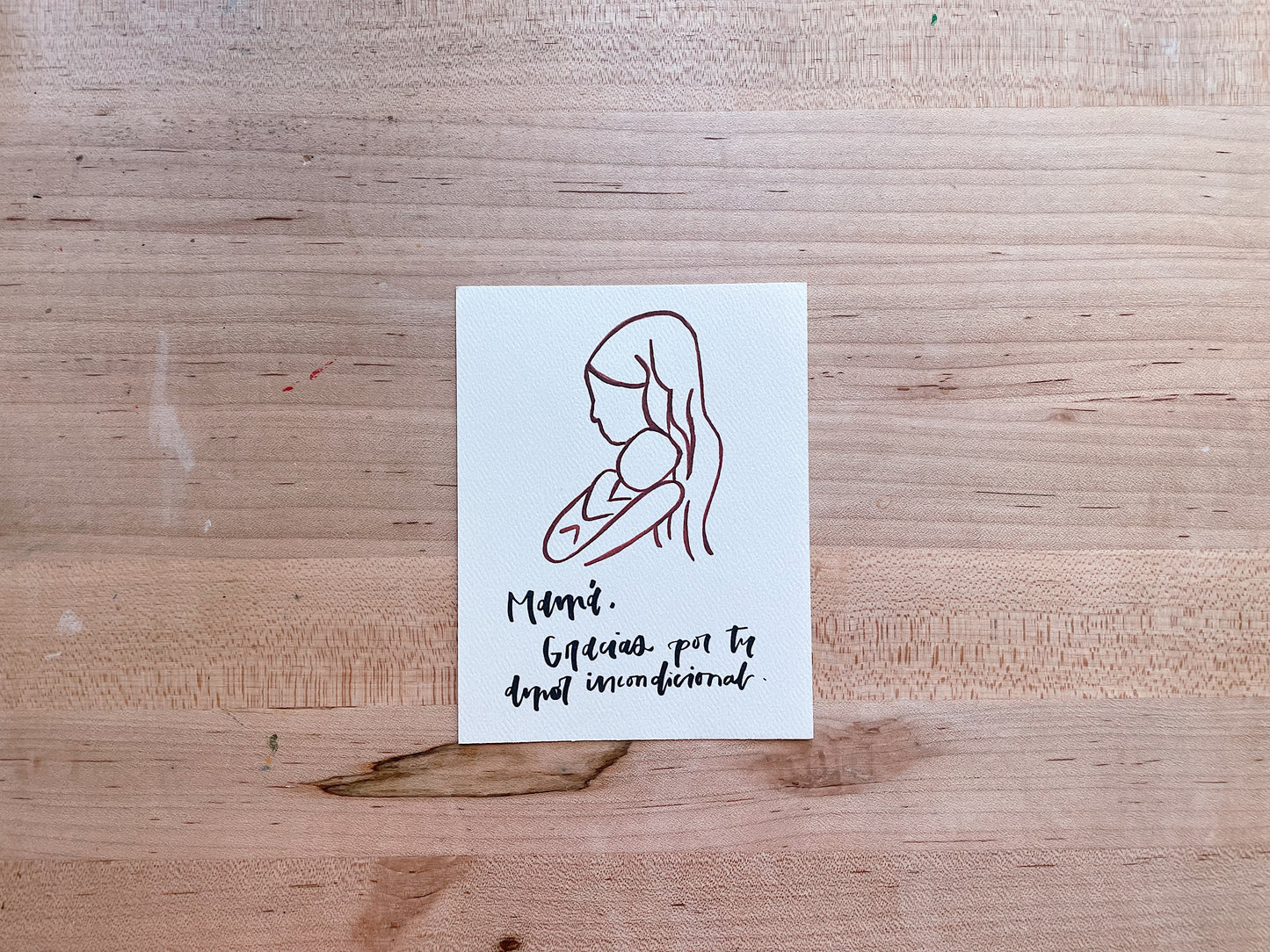 Mamá, Incondicional amor- Printed Postcard