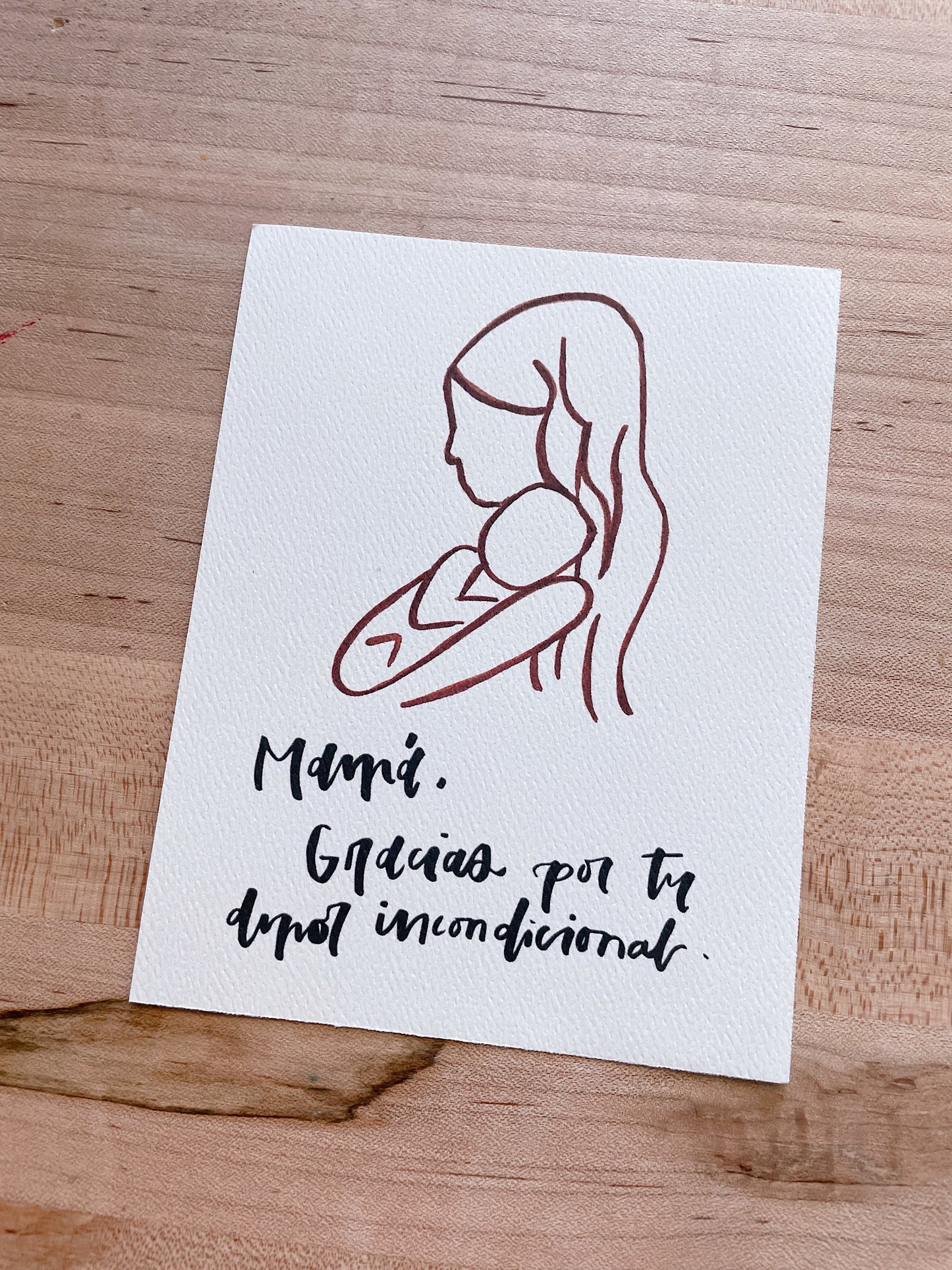 Mamá, Incondicional amor- Printed Postcard