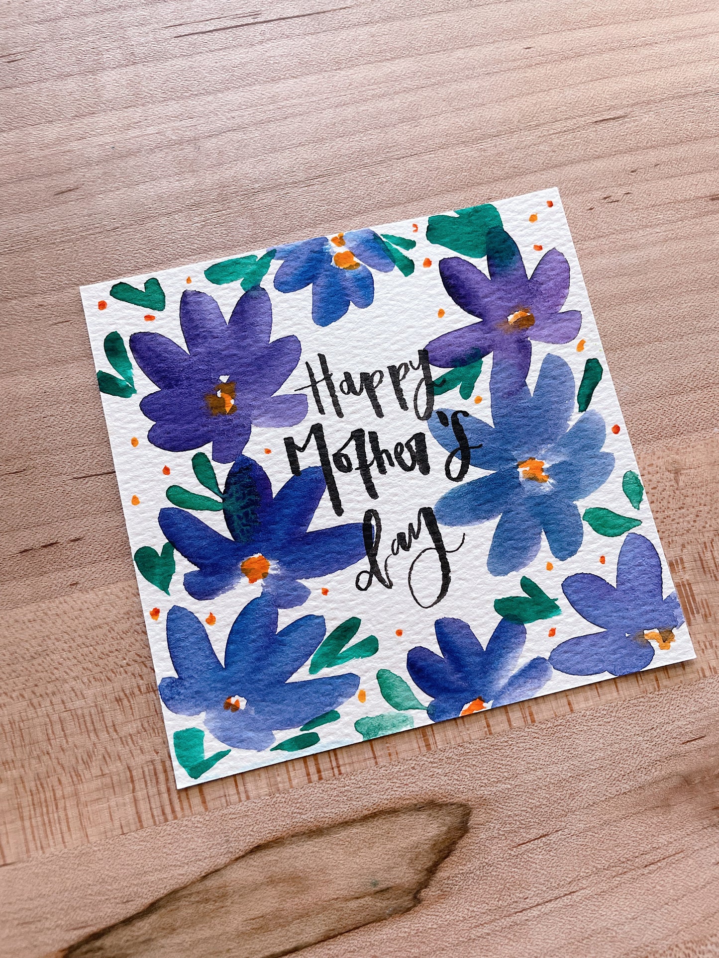 Happy Mother's Day - Purple Blue Flowers PostCard