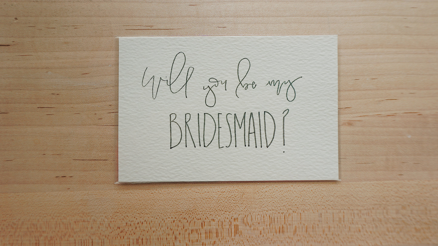 Will You Be My Bridesmaid? - Postcard
