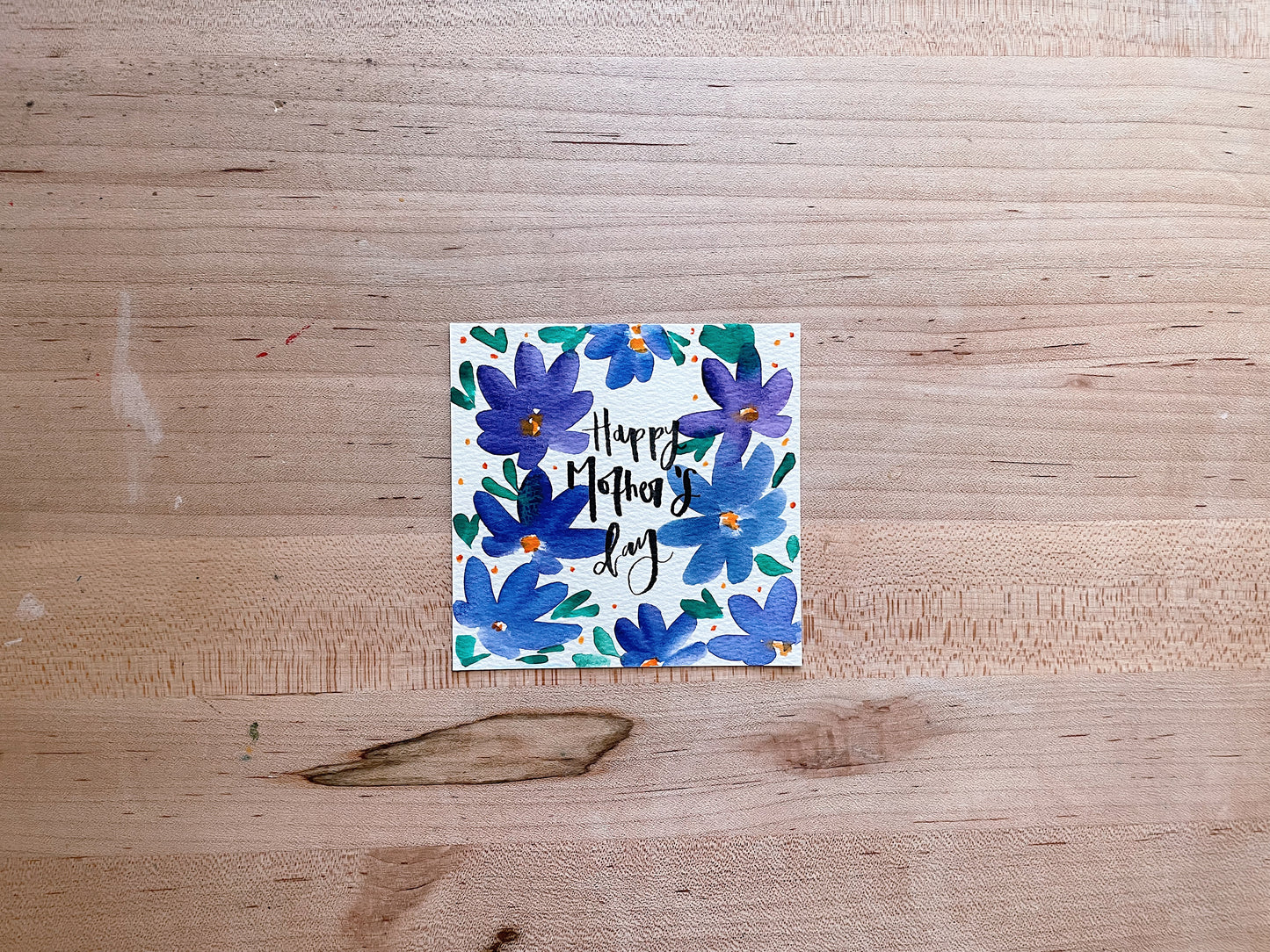Happy Mother's Day - Purple Blue Flowers PostCard