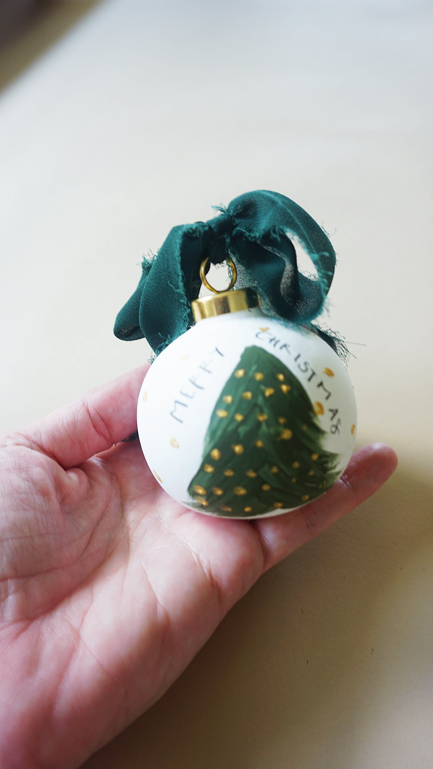 Merry Christmas Tree - Ceramic Ornament