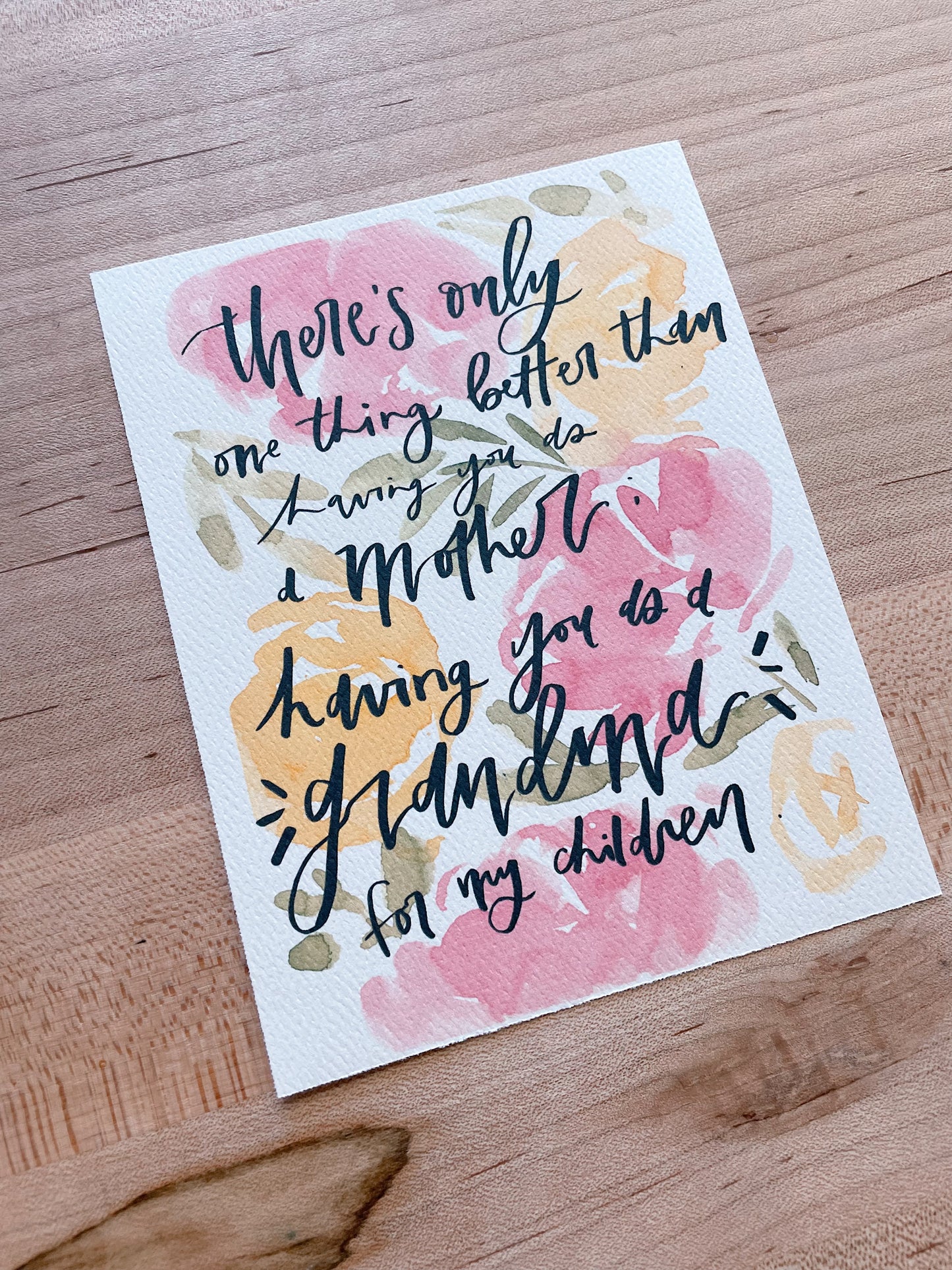 Having you as Grandma - Printed Postcard