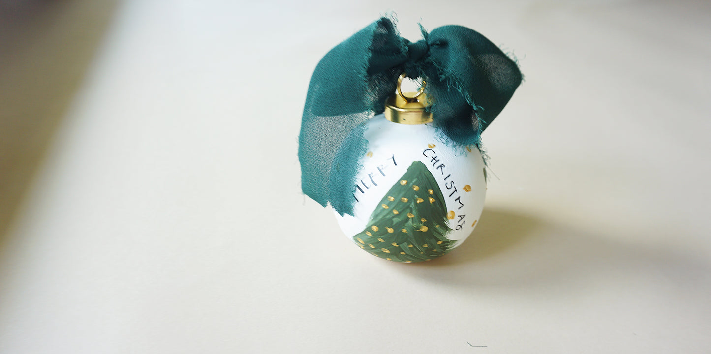 Merry Christmas Tree - Ceramic Ornament