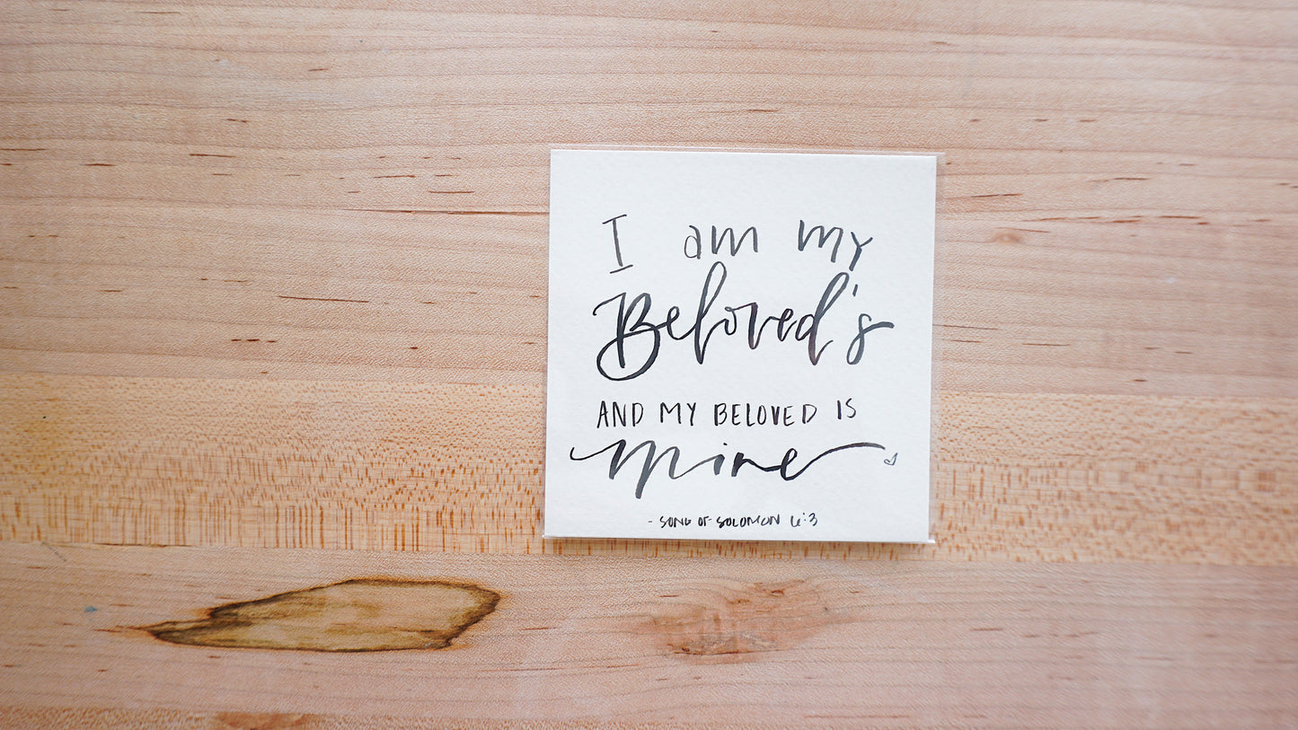 I am my beloved's, and my beloved is mine (Song of Solomon 6:3) - Postcard