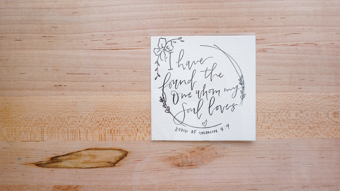 I have found the one whom my soul loves (Song of Solomon 3:4) - Postcard