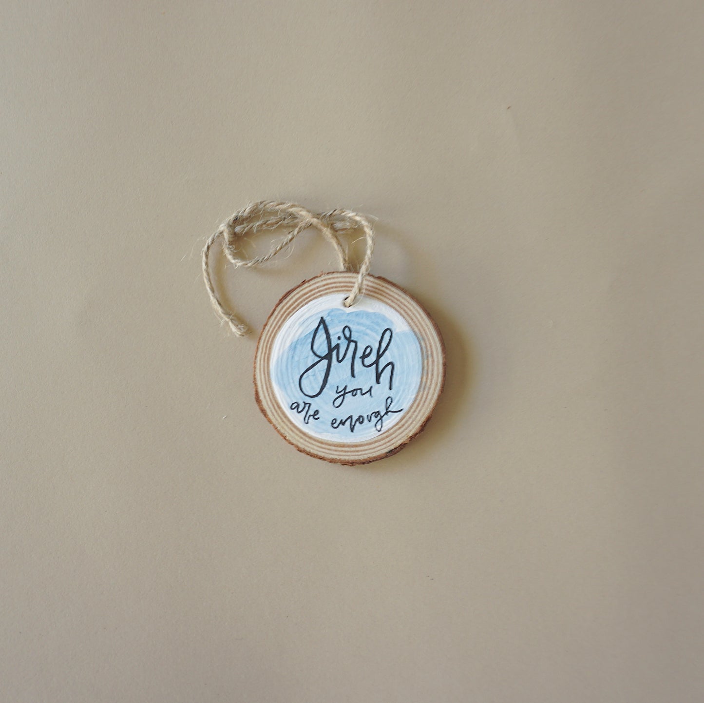 Jireh You are Enough- Round Wood Christmas Ornament