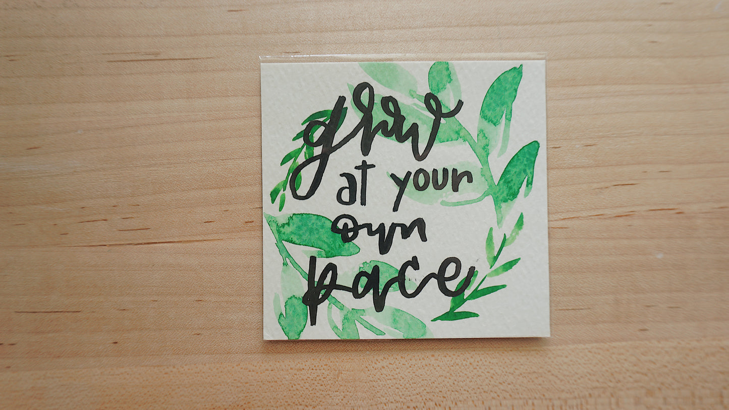 Grow at Your Own Pace - Postcard