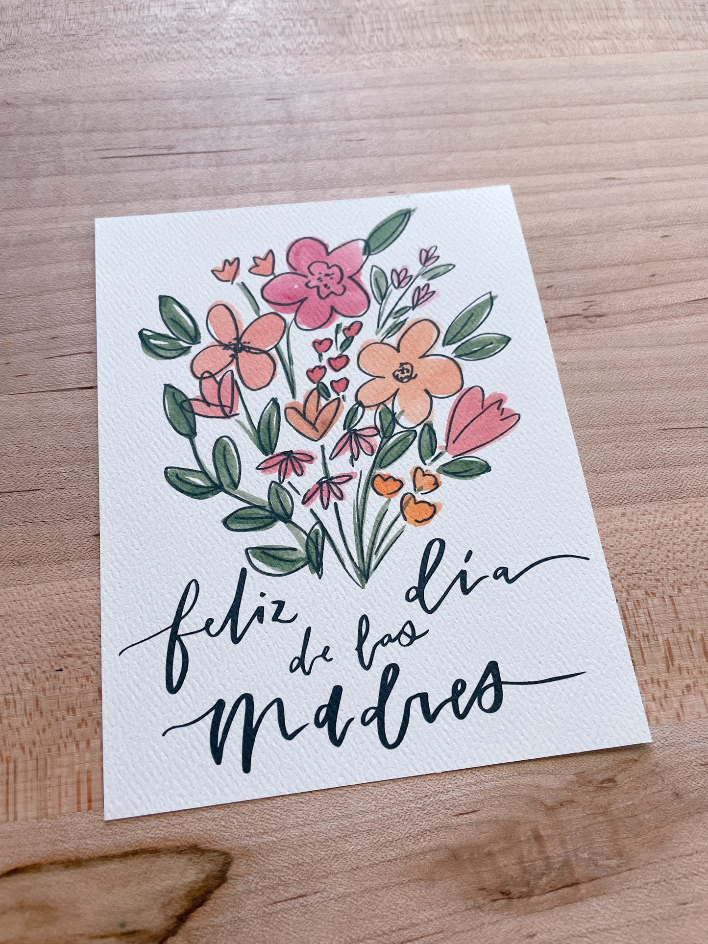 Feliz Dia de Las Madres Bouquete- Printed Postcard