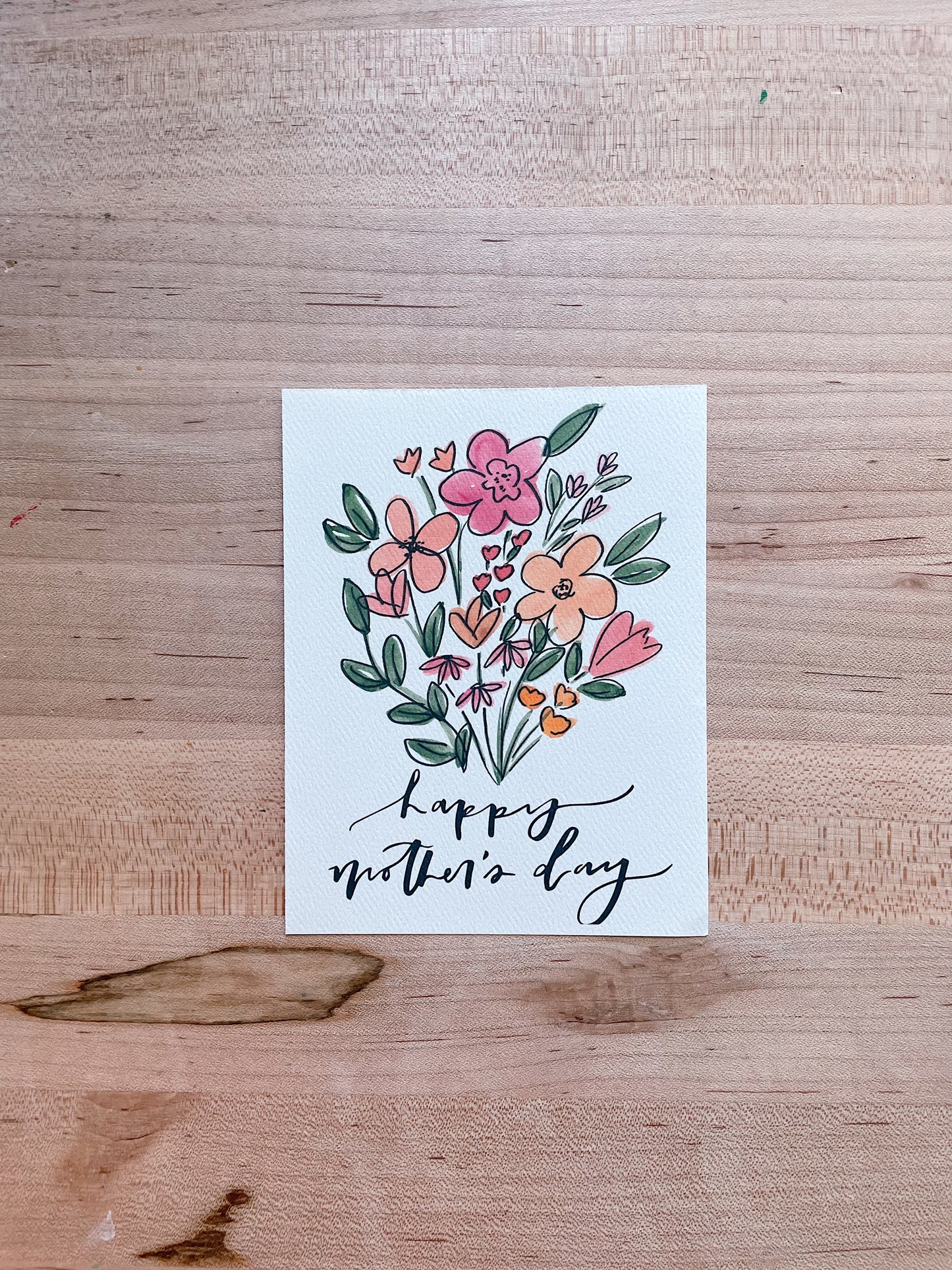Happpy Mother's Day Bouquete- Printed Postcard