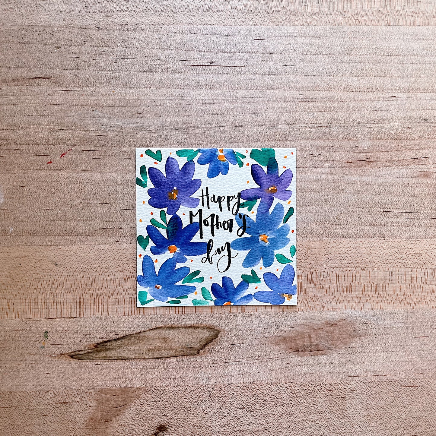 Happy Mother's Day - Purple Blue Flowers PostCard