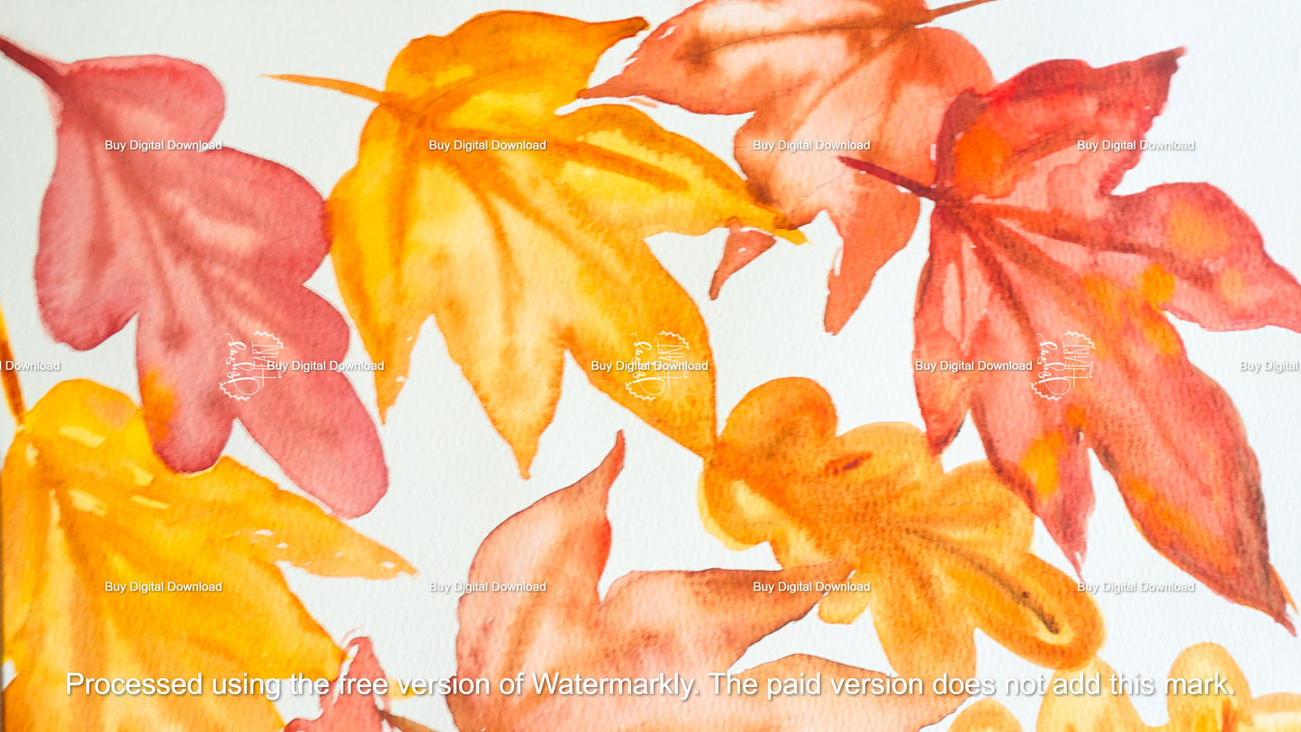 Autumn Leaves 1 - Digital Wallpaper