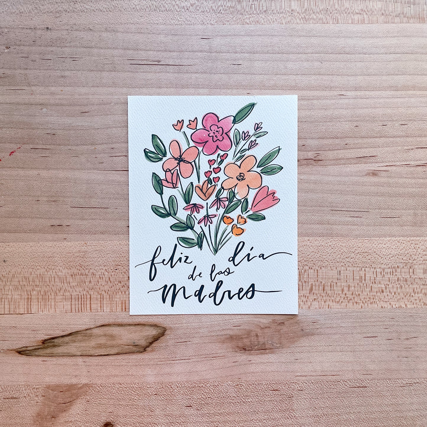 Feliz Dia de Las Madres Bouquete- Printed Postcard