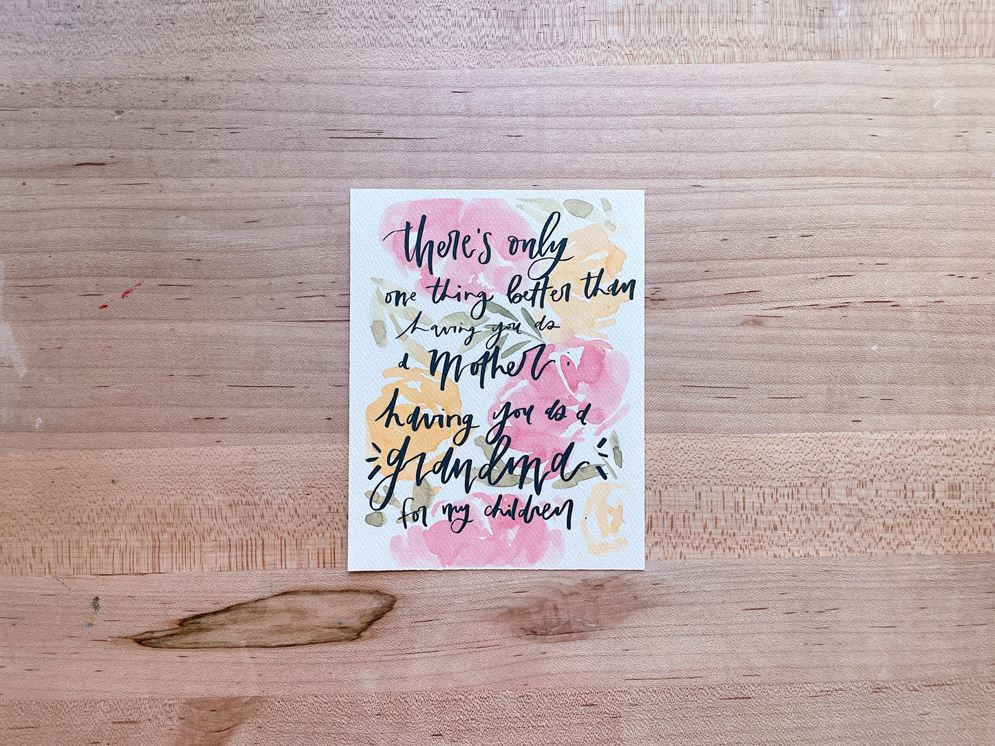Having you as Grandma - Printed Postcard