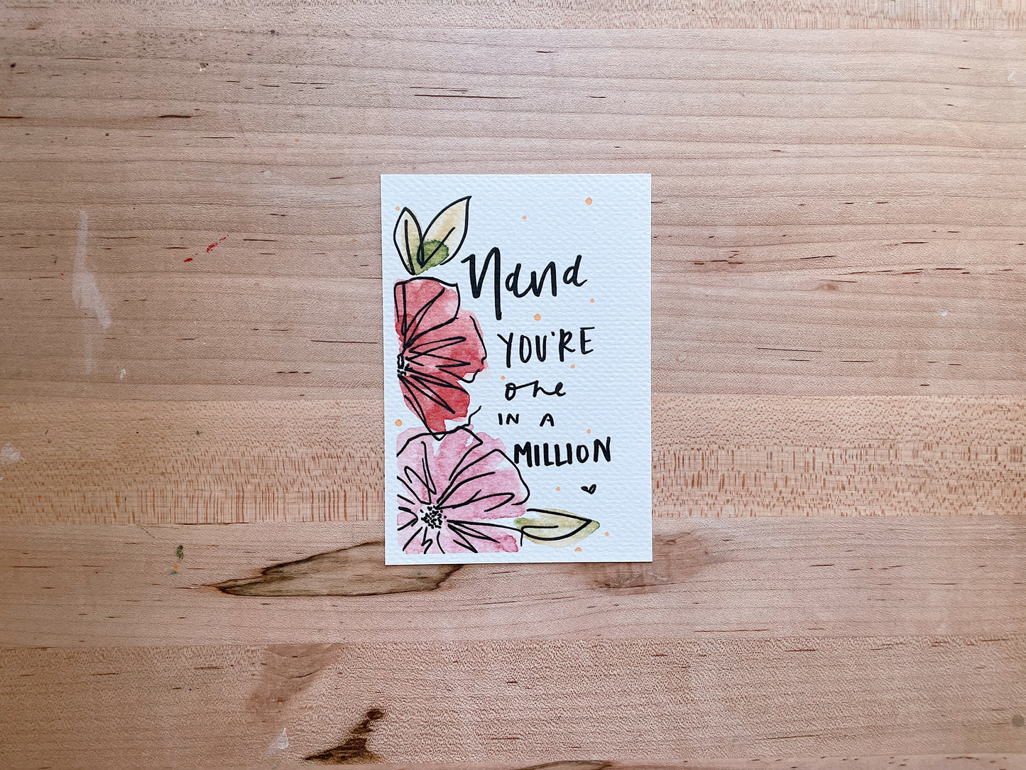 Nana You're One in a Milling- Printed Postcard