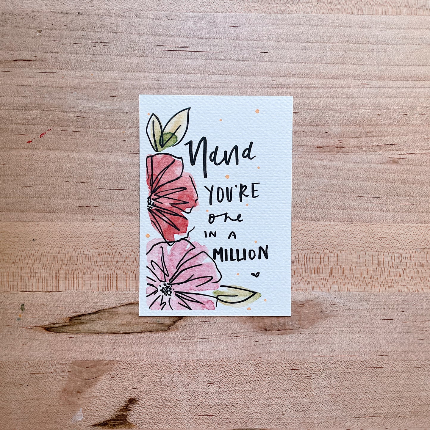 Nana You're One in a Milling- Printed Postcard