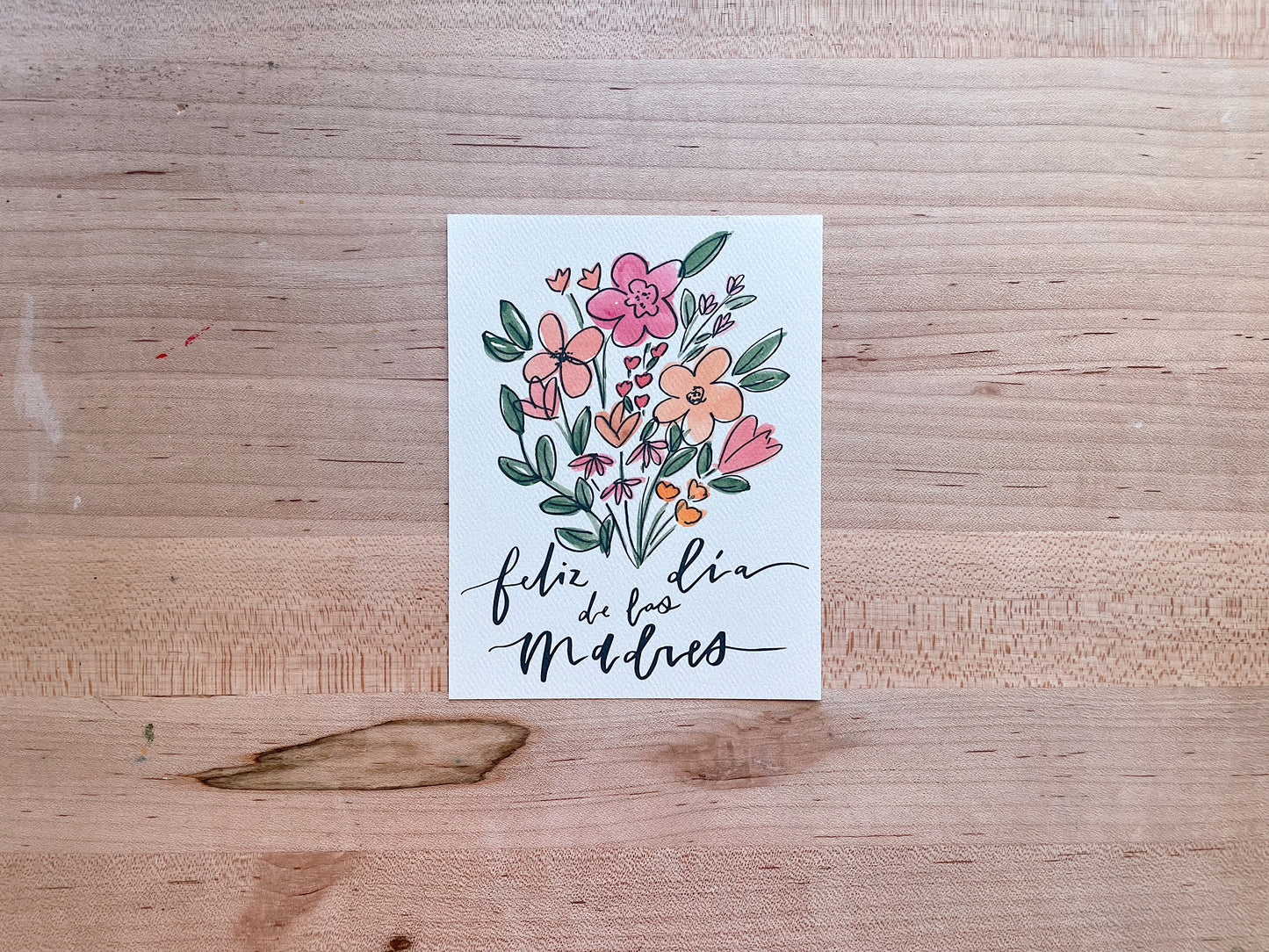Feliz Dia de Las Madres Bouquete- Printed Postcard