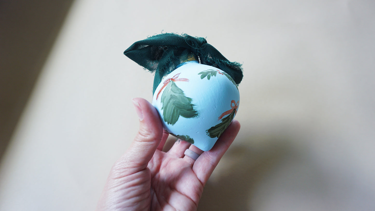 A Blue Christmas - Christmas Tree Ceramic Ornament