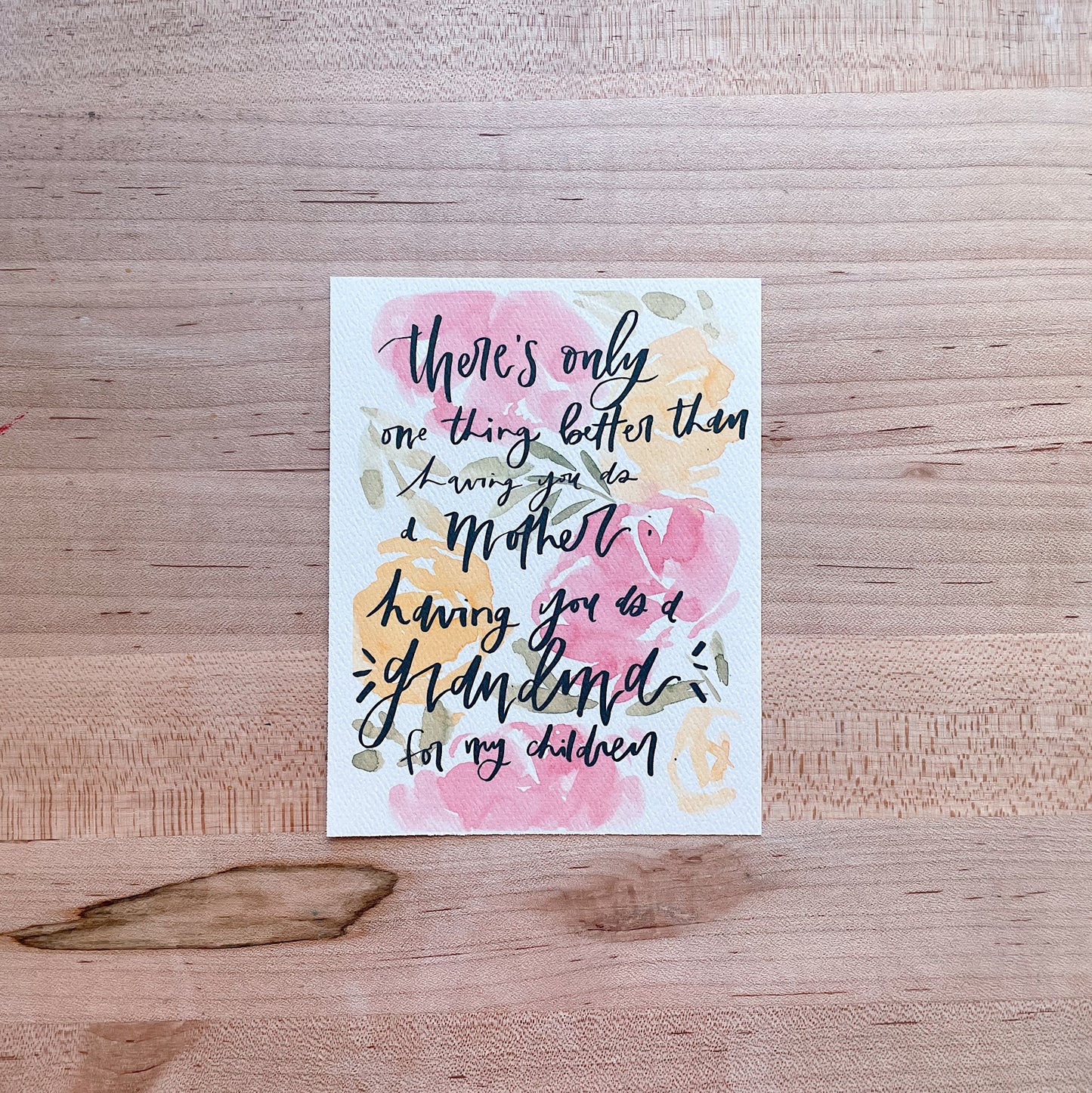 Having you as Grandma - Printed Postcard