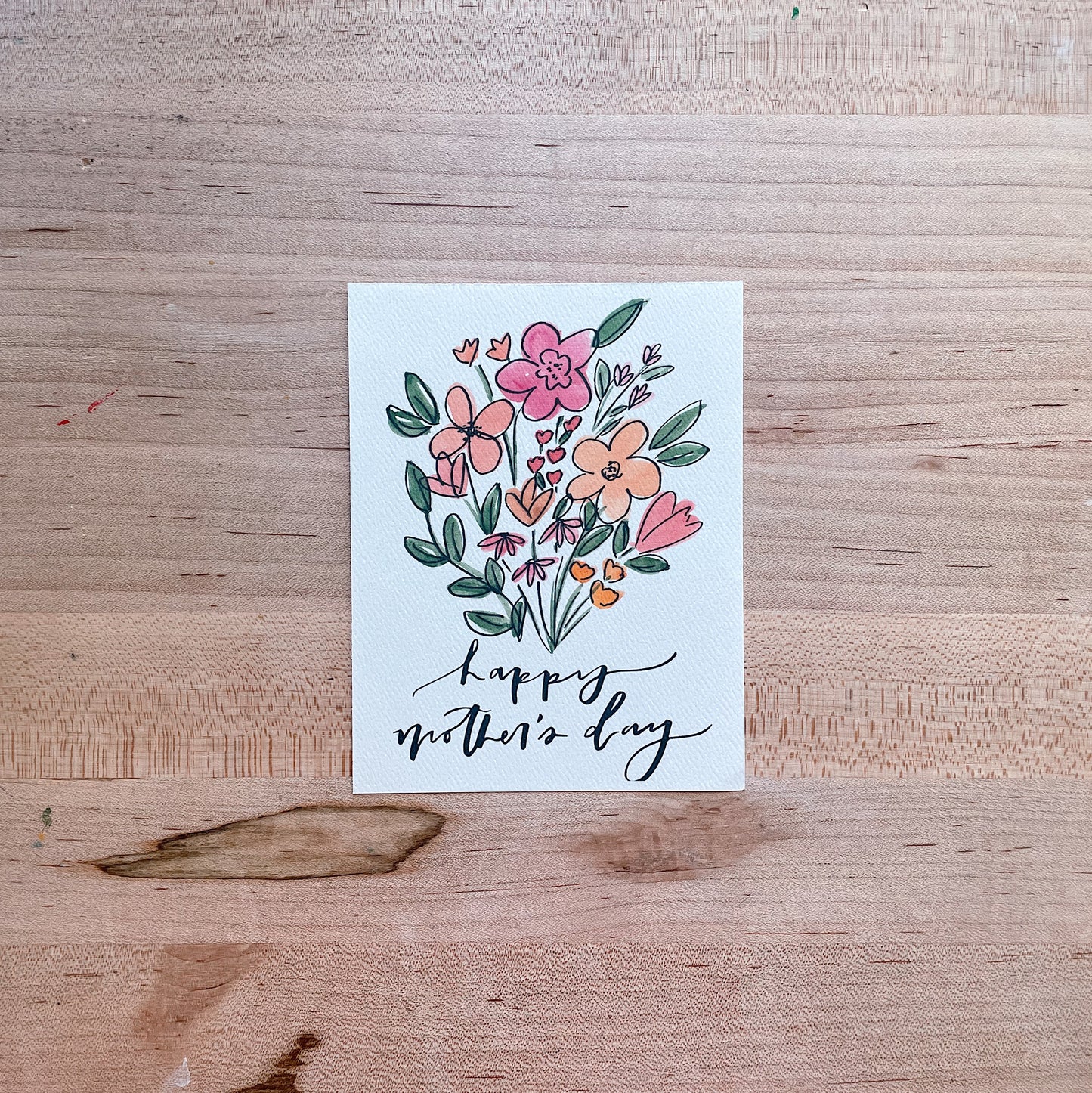 Happpy Mother's Day Bouquete- Printed Postcard