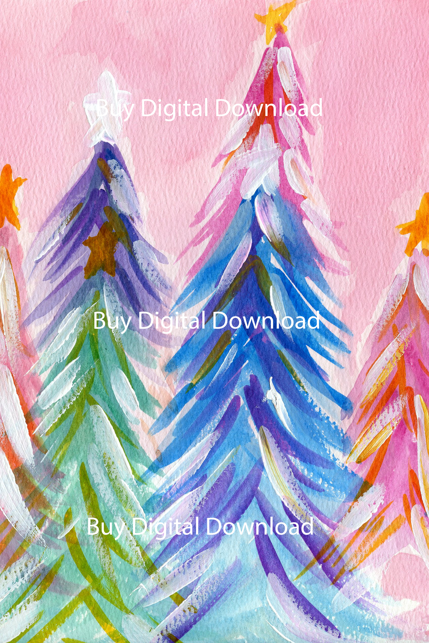 Oh Christmas Trees - Digital Wallpaper