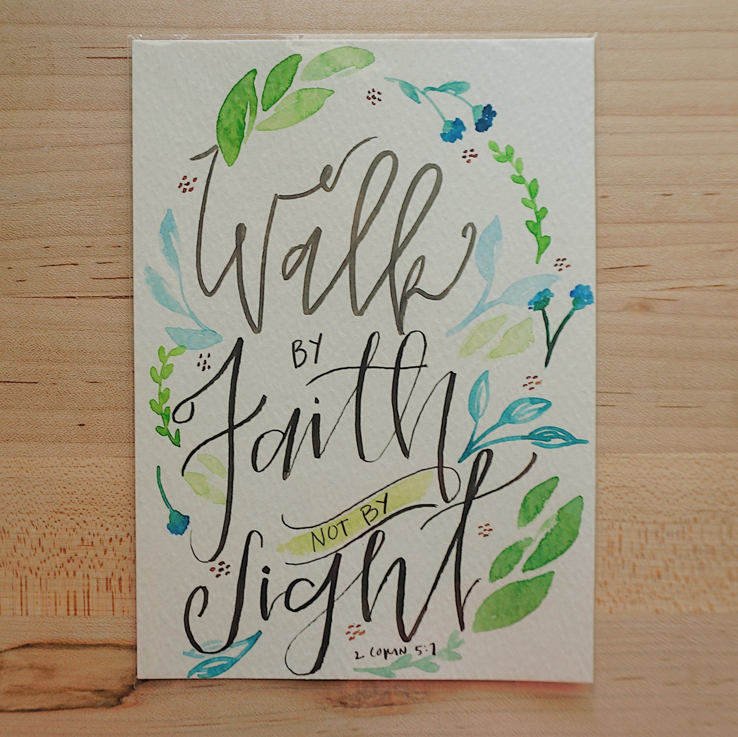 Walk By Faith Not By Sight (2 Corinthians 5:7) - Postcard