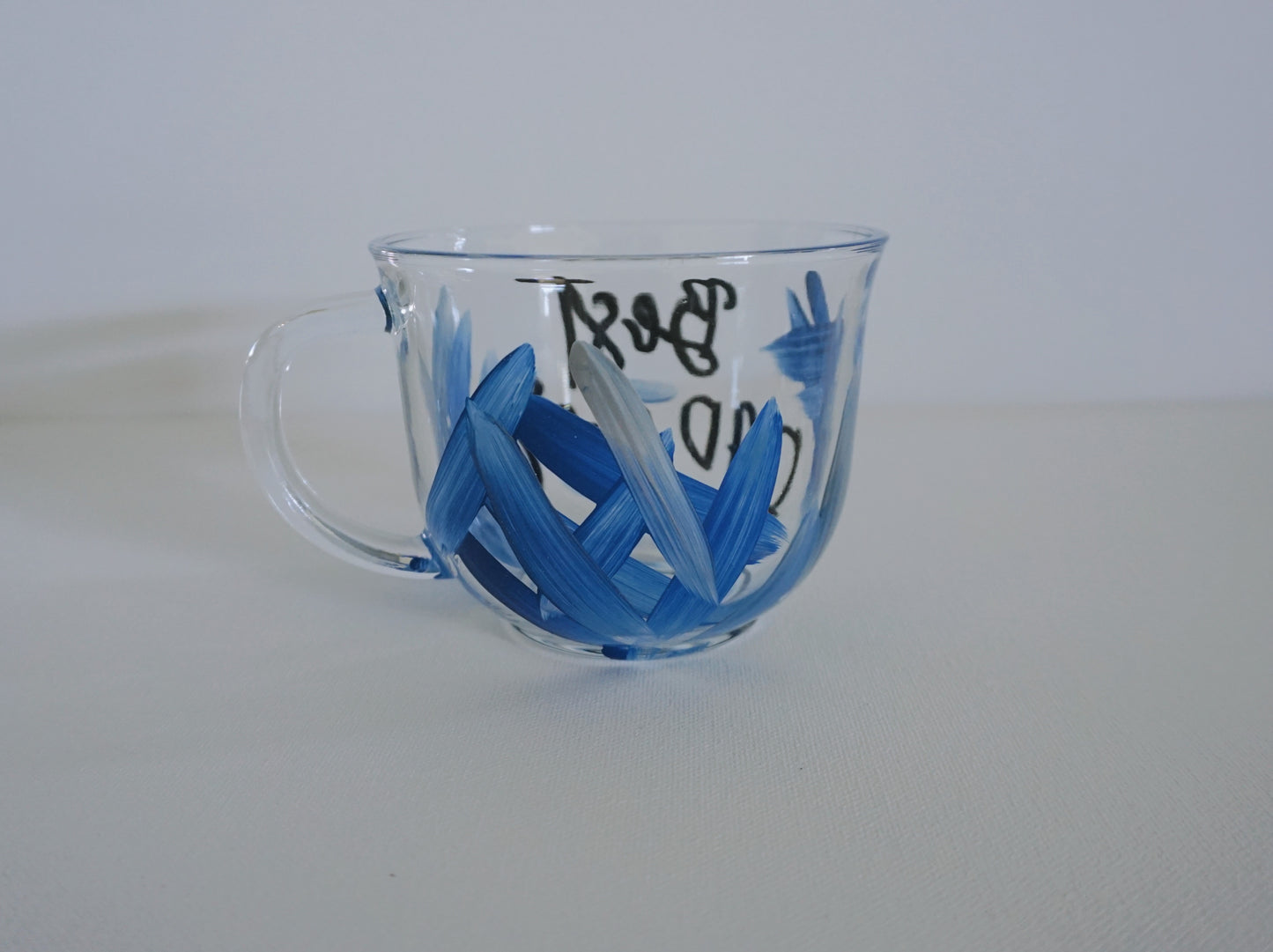 Hand Painted Glass Mug - Best Dad Ever