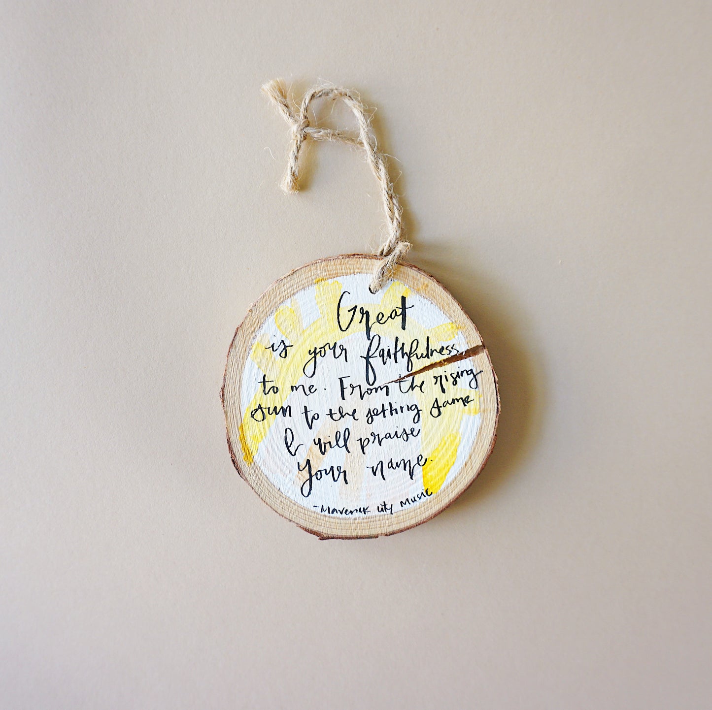 Great is your Faithfulness - Promises by Maverick Music- Round Wood Christmas Ornament