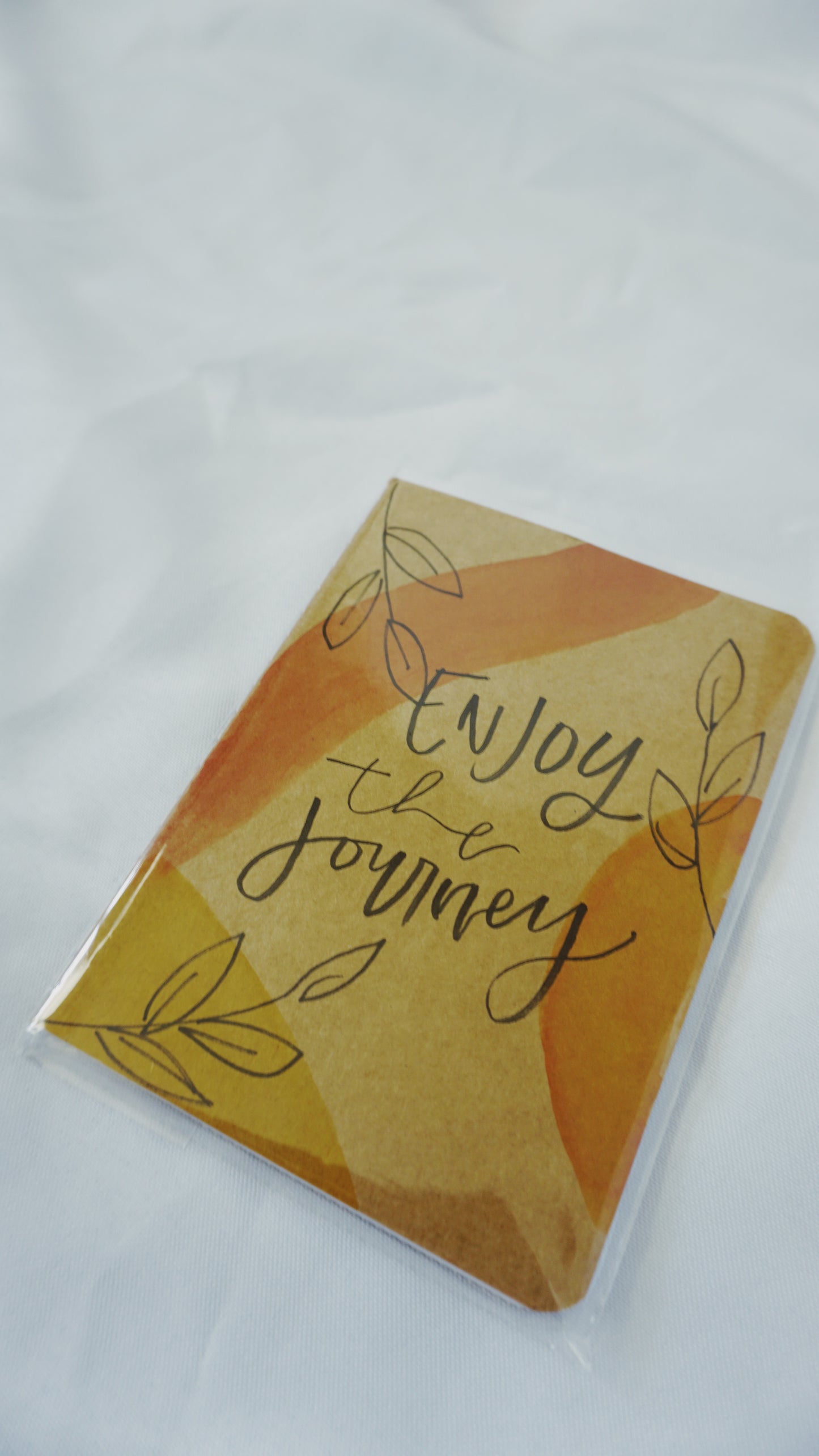 Enjoy the Journey - Saddle Stitch Binding, Ruled Pages, Paper Cover, Small Journal