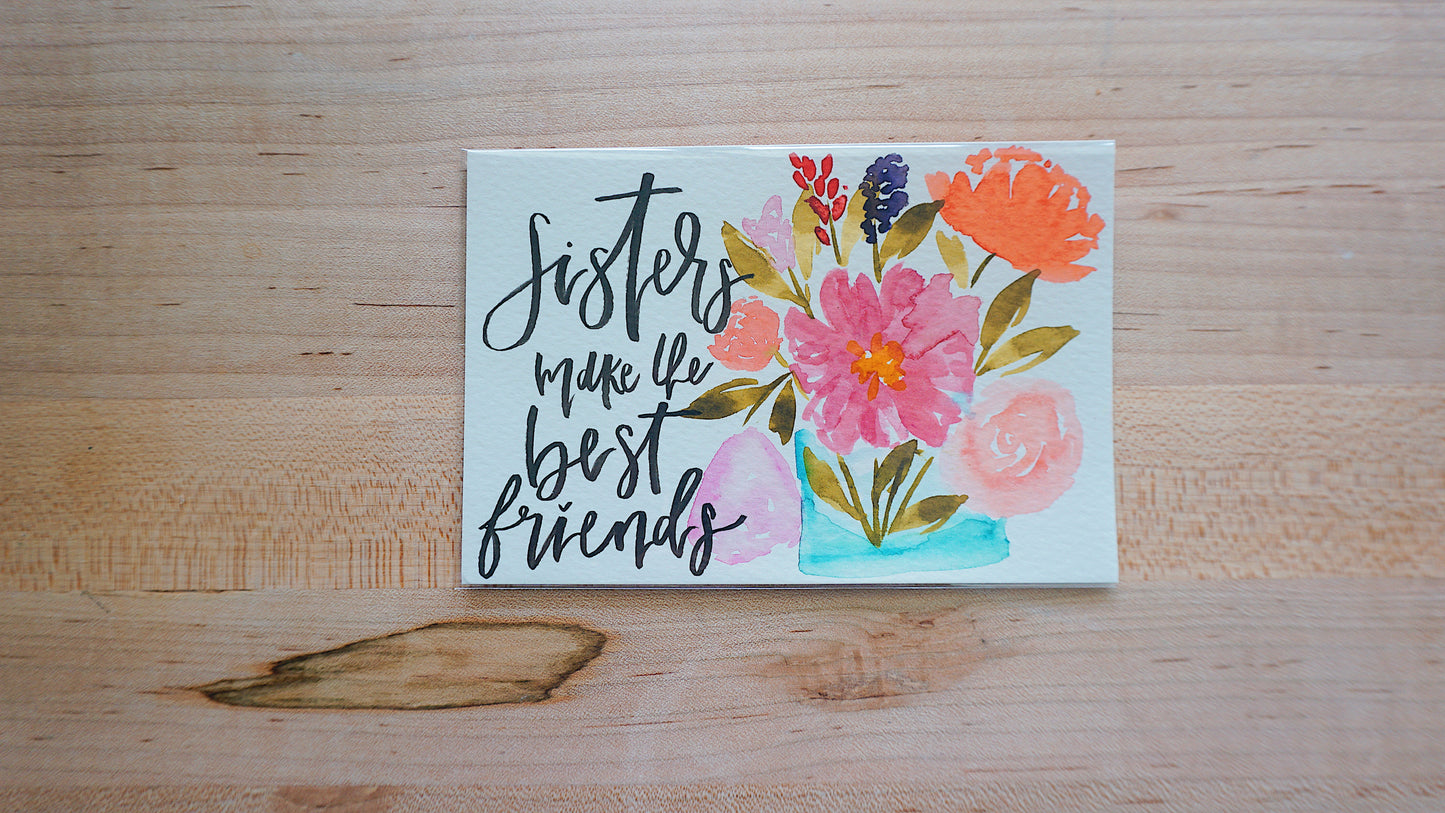 Sisters Make the Best Friends - Postcard