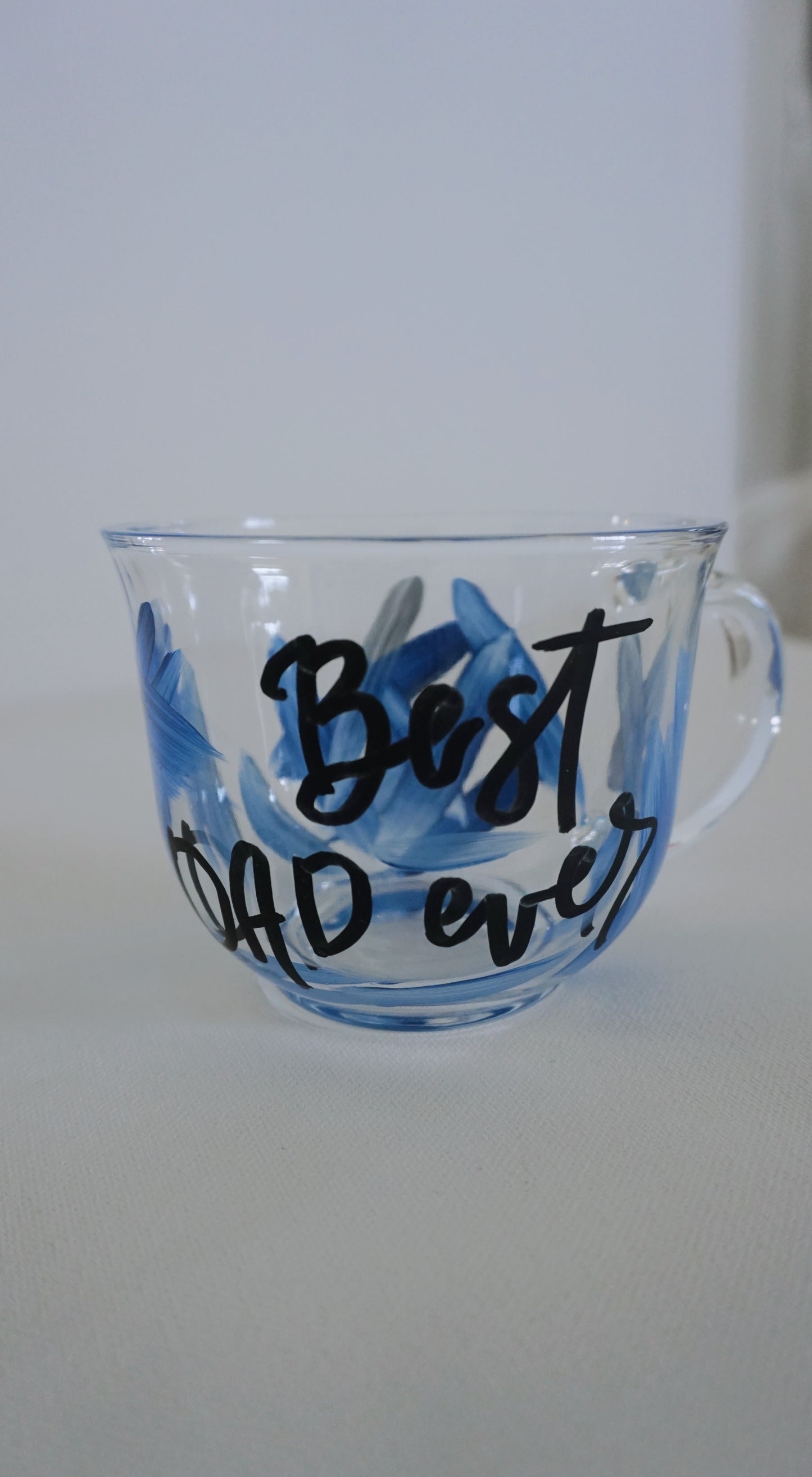 Hand Painted Glass Mug - Best Dad Ever