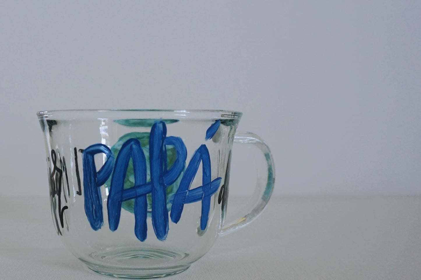 Hand Painted Glass Mug - El Mejor Papá del Mundo