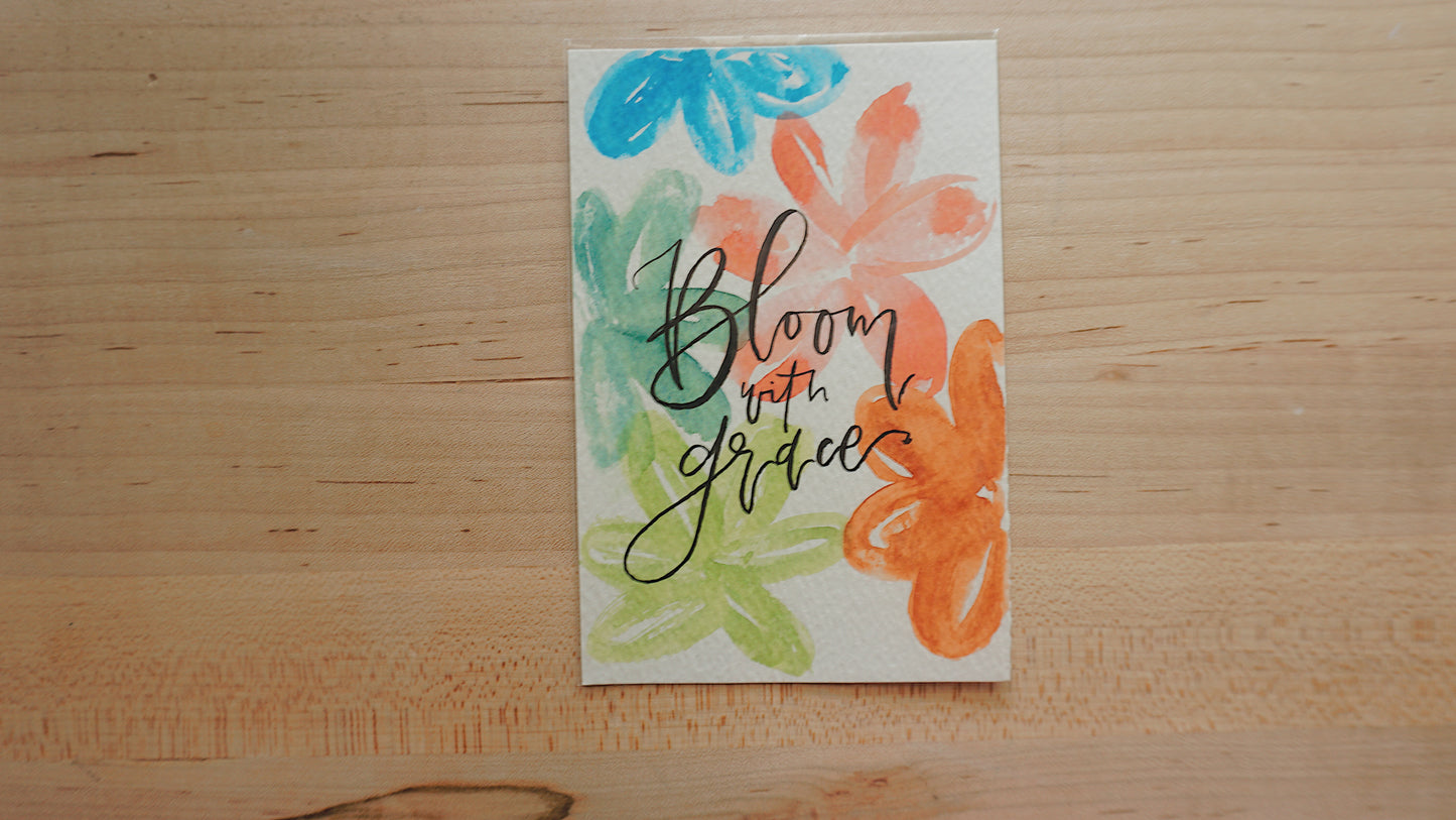 Bloom with grace - Postcard