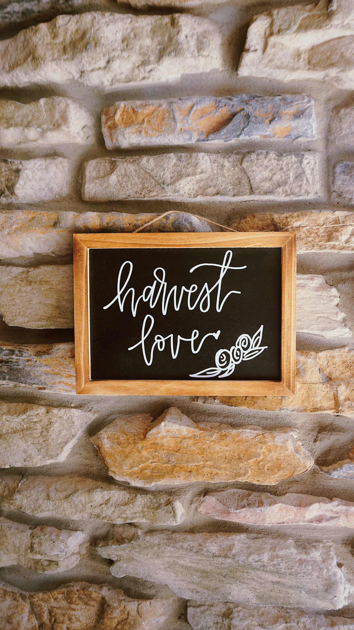 Harvest Love - Hanging Chalkboard Sign