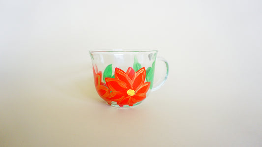 Hand Painted Glass Mug - Pascuas