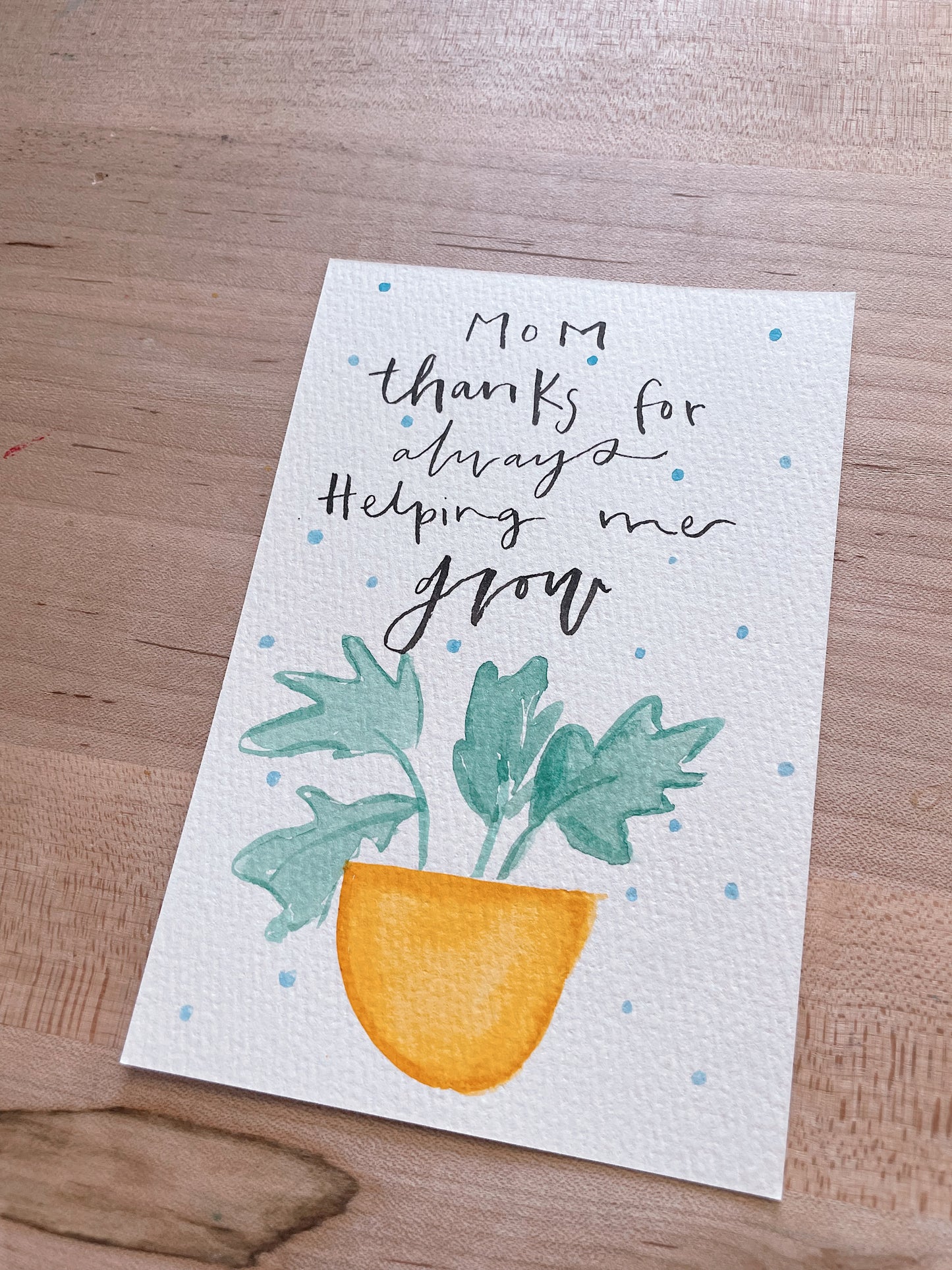 Mom Thank you , Grow - Postcard