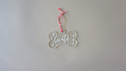 Acrylic Bone Christmas Ornament - Custom / Personalized