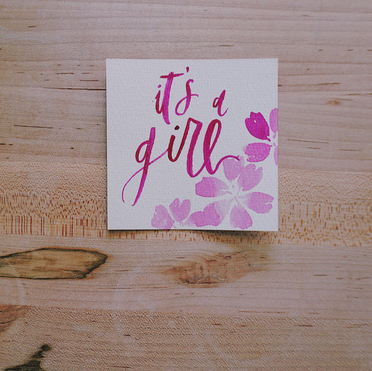 It's a Girl - Postcard