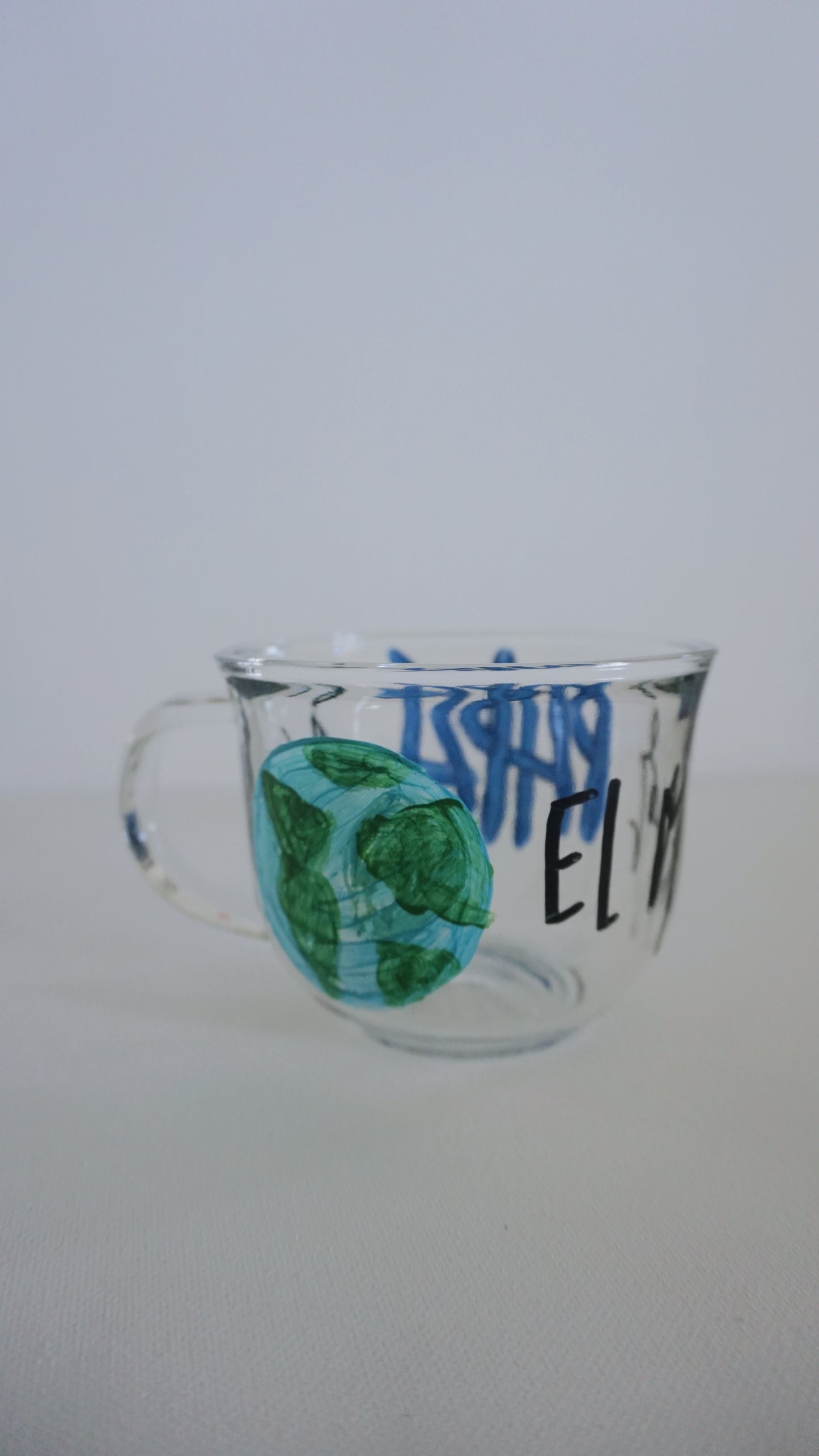 Hand Painted Glass Mug - El Mejor Papá del Mundo