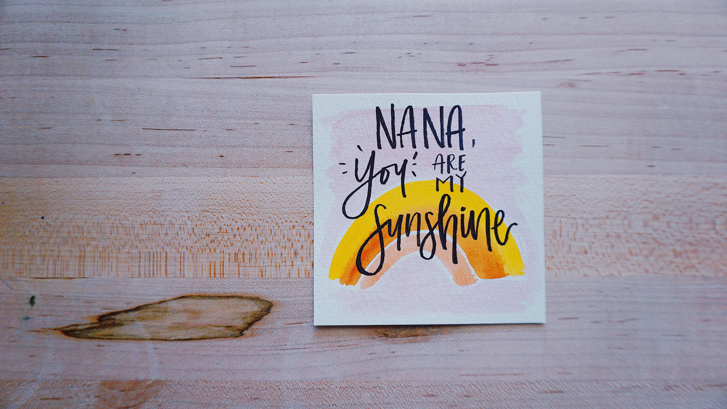 Nana, You Are My Sunshine - Postcard