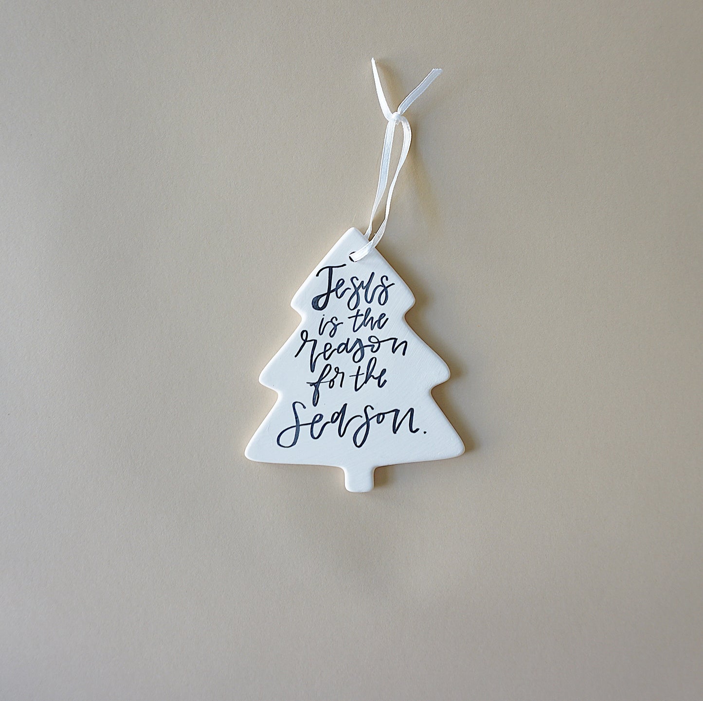 Jesus is the Reason for the Season - Christmas Tree Ceramic Ornament