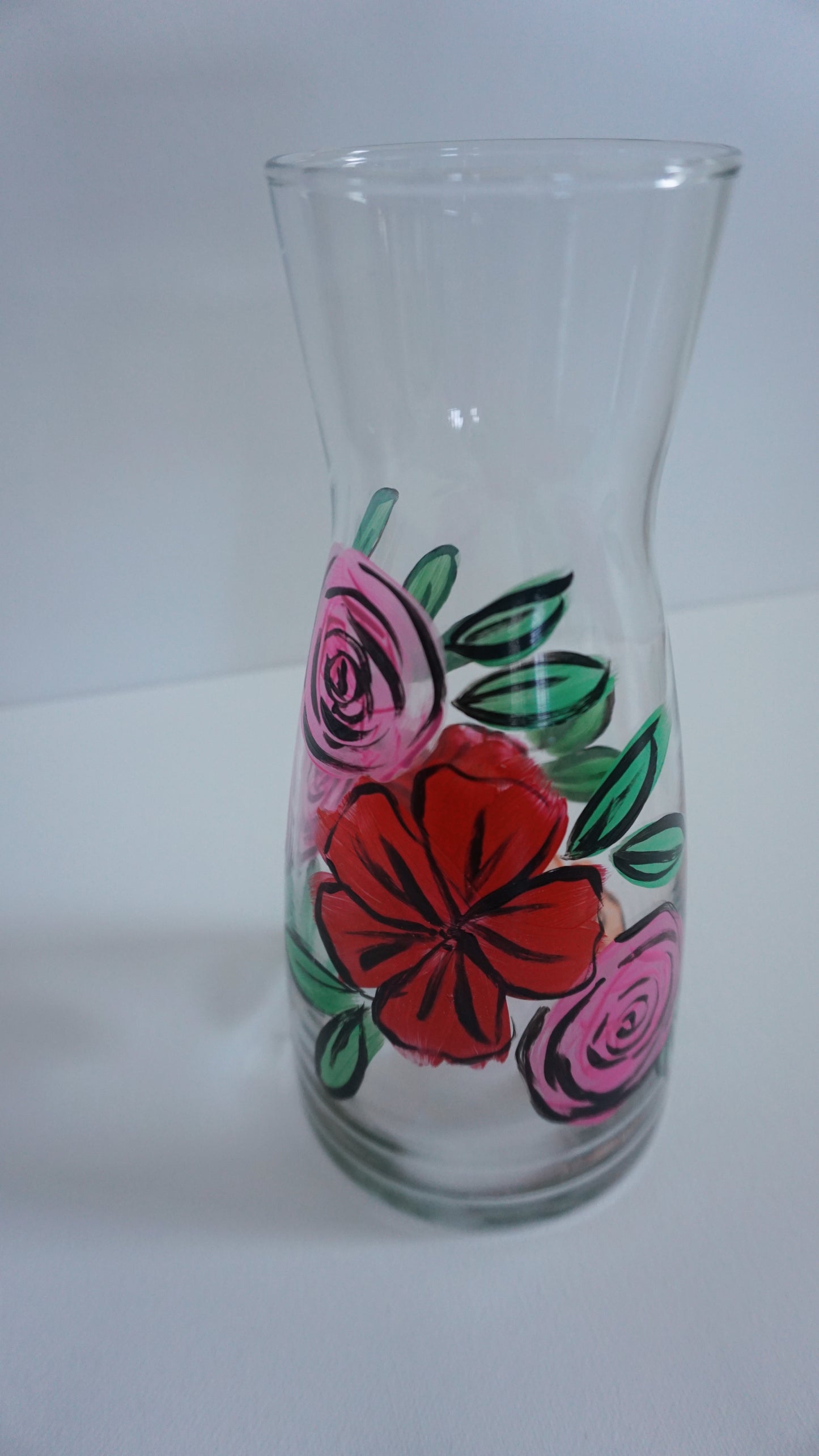 Hand Painted Glass Jar - “Desi’s Bouquet”