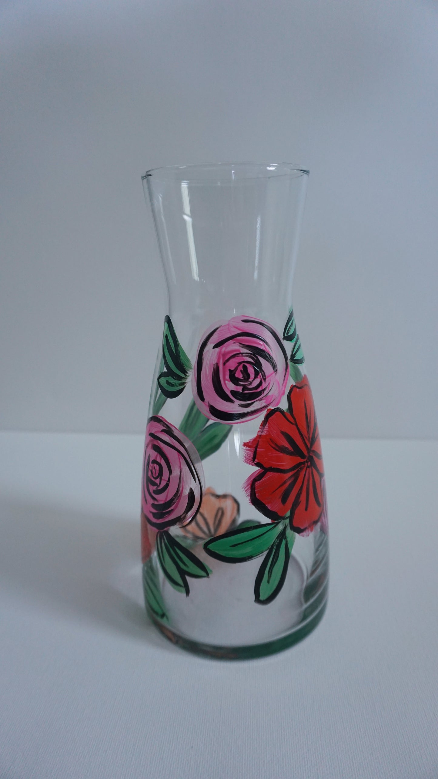 Hand Painted Glass Jar - “Desi’s Bouquet”