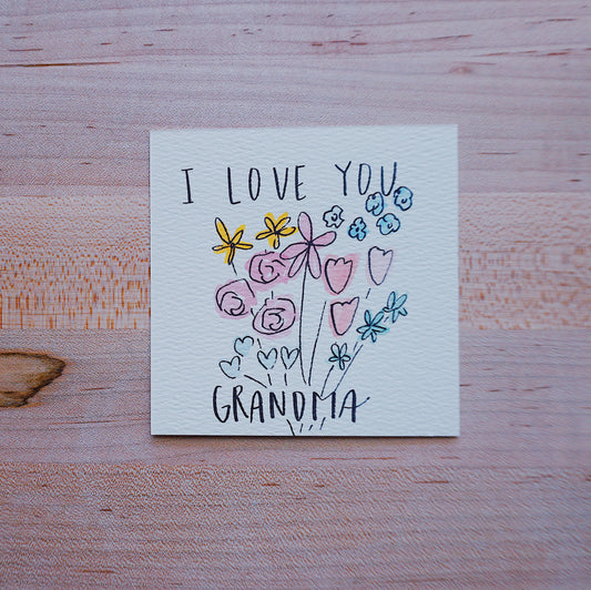 I Love You Grandma - Postcard