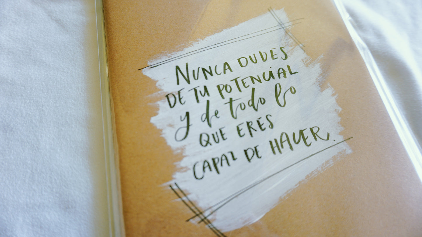 Nunca Dudes de tu Potencial...- Saddle Stitch Binding, Blank Pages, Paper Cover, Large Journal