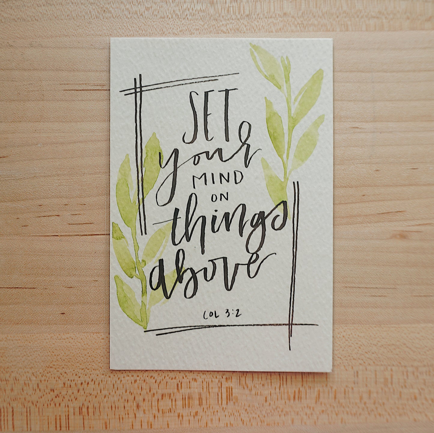 Set your mind on things above (Colossians 3:2) - Postcard