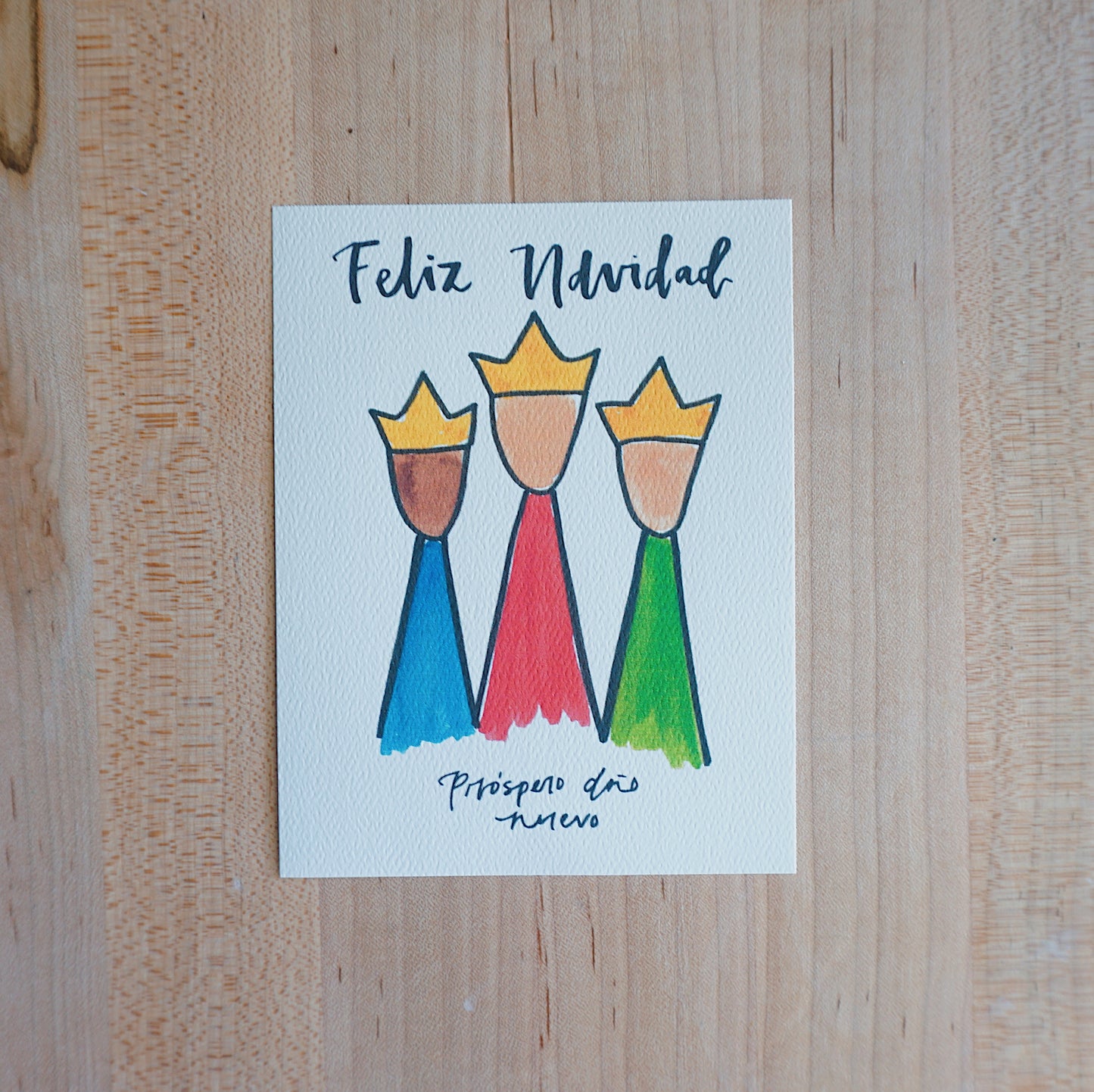 Feliz Navidad y Próspero Año Nuevo (Tres Reyes Magos) - Printed Postcard