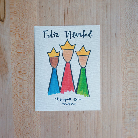 Feliz Navidad y Próspero Año Nuevo (Tres Reyes Magos) - Printed Postcard